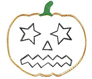 Stickdatei- Halloween Doodle Kürbis2